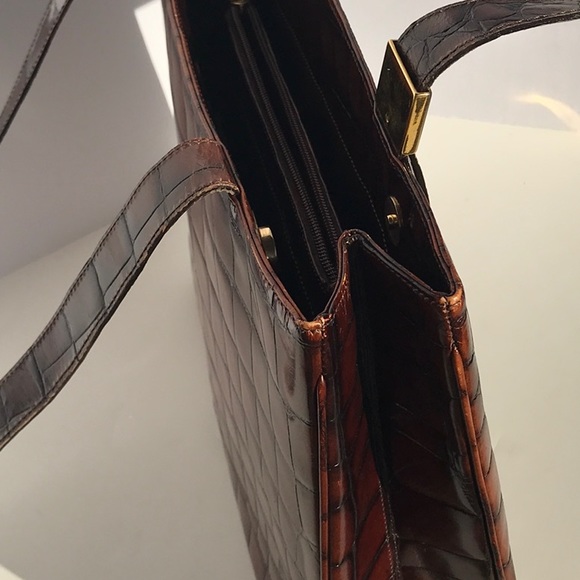 Antonio Scepi brown crocodile imprint leather tote - Picture 8 of 8